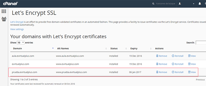 pantalla final emision certificado ssl