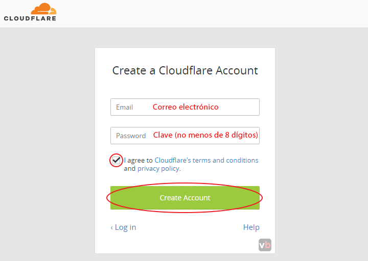 como crear una cuenta en cloudflare